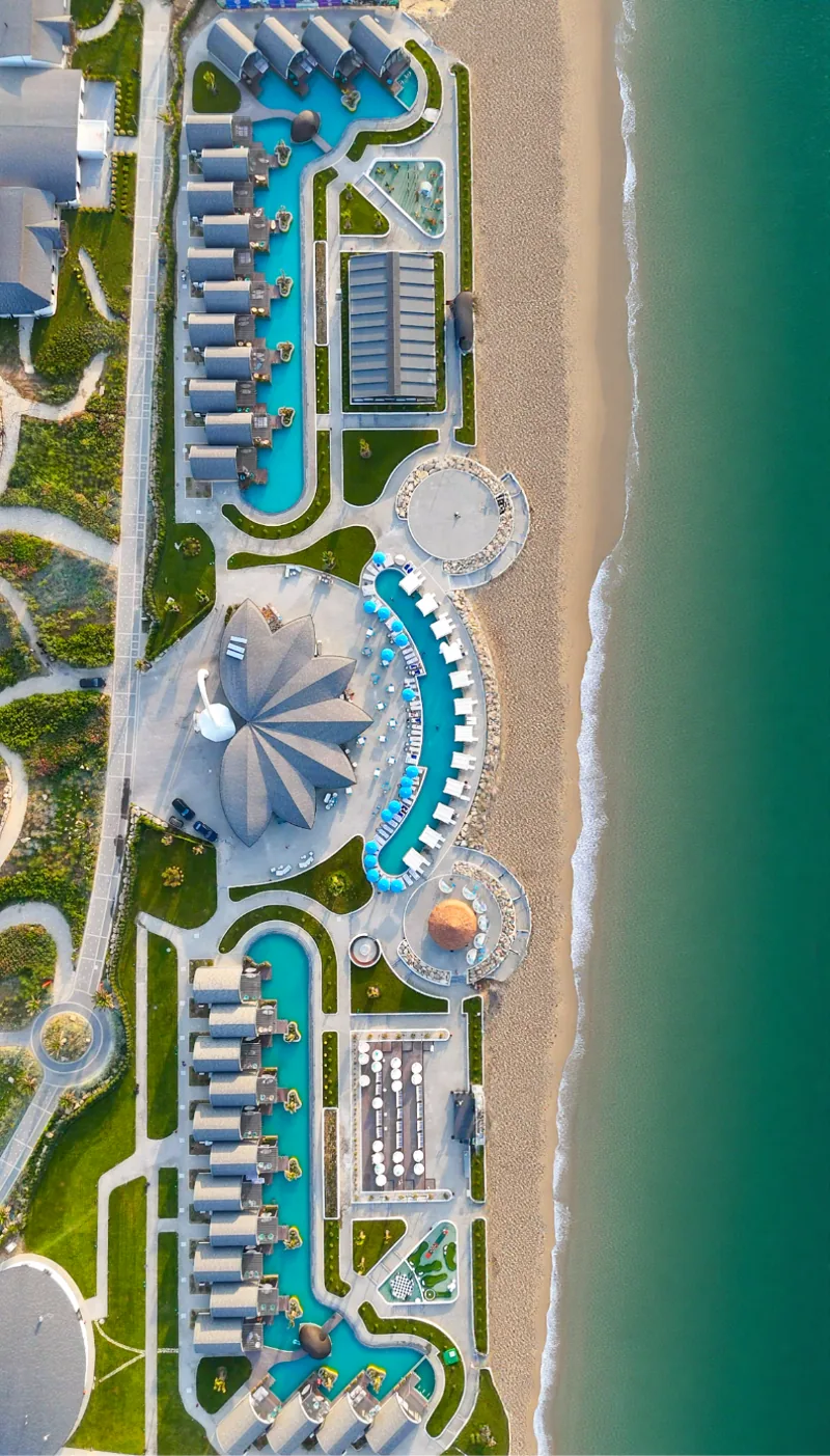Пляжный комплекс CaspiMayr Retreat с высоты